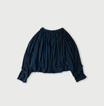 45R Indigo Supima Gathered Blouse