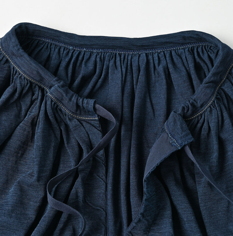 45R Indigo Supima Gathered Blouse - Image 11