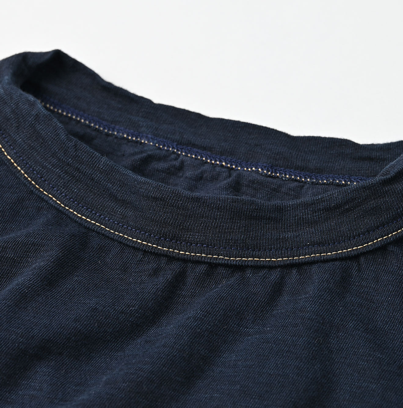 45R Indigo Tenjiku Gathered Blouse