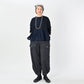 45R Indigo Tenjiku Gathered Blouse
