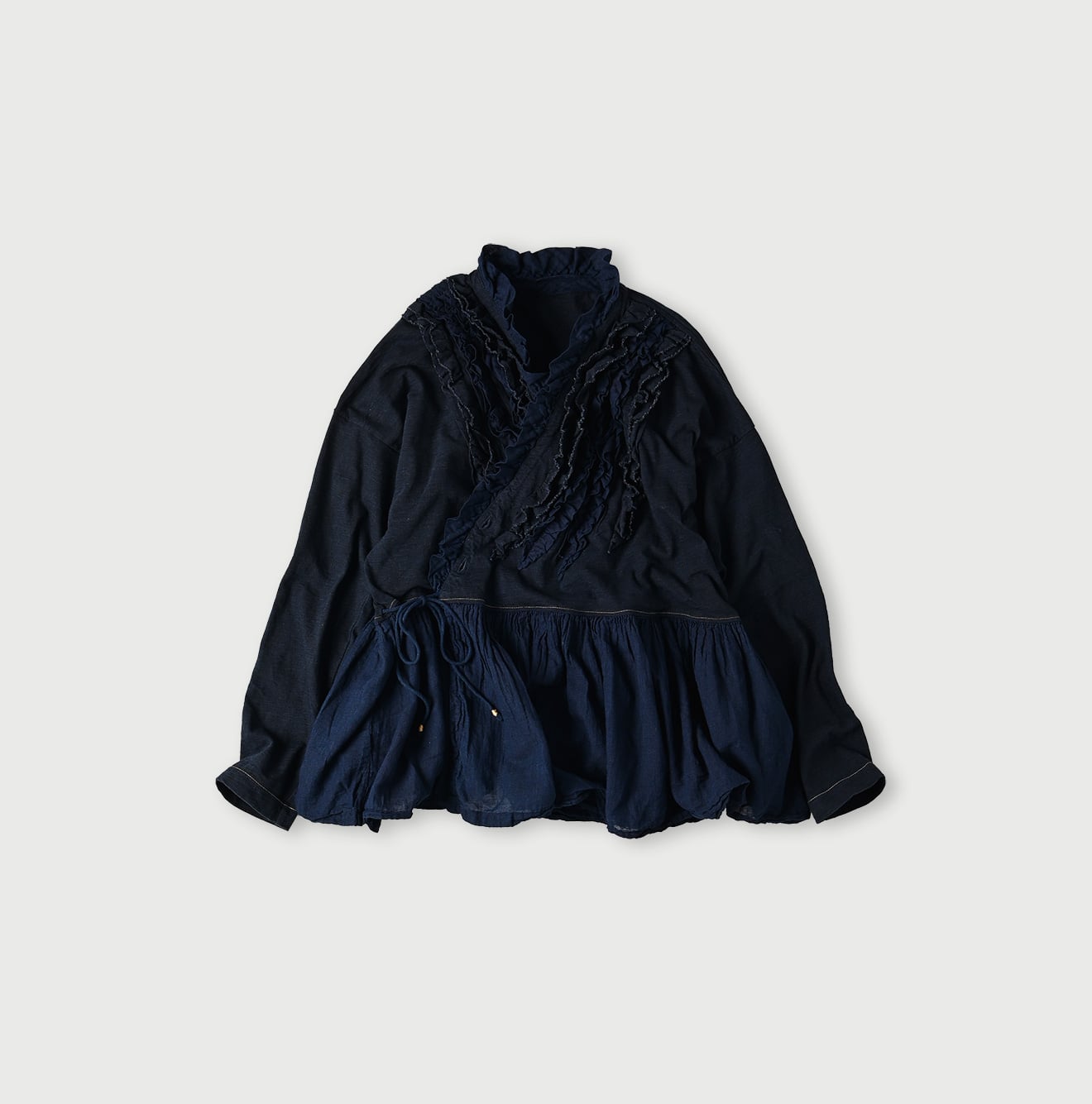 45R Indigo Tenjiku Gathered Cachecoeur
