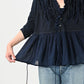 45R Indigo Tenjiku Gathered Cachecoeur