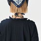 45R Indigo Tenjiku Gathered Cachecoeur
