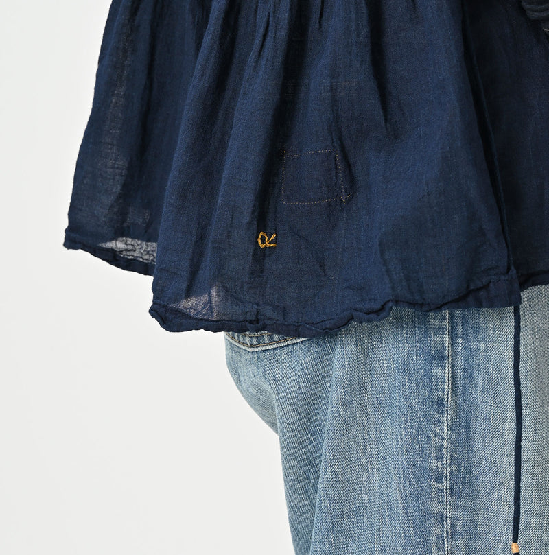 45R Indigo Tenjiku Gathered Cachecoeur