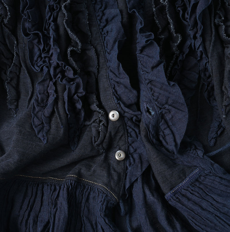 45R Indigo Tenjiku Gathered Cachecoeur