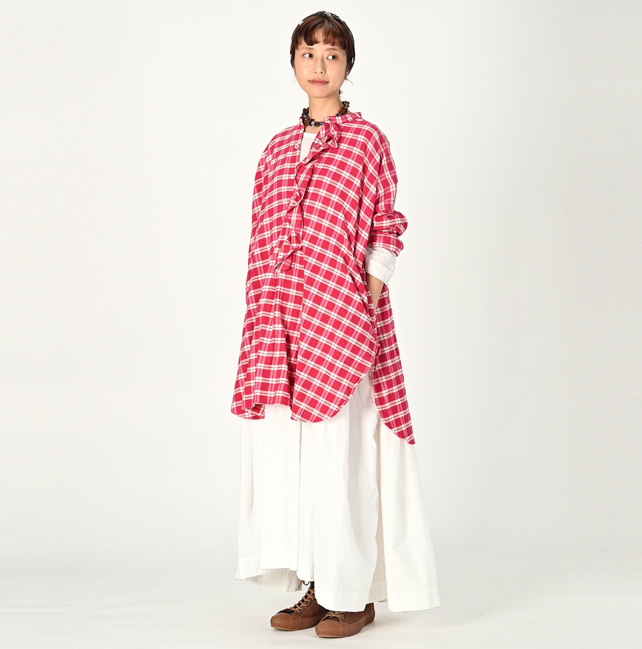 ONEONE Frilled Tunic Blouse