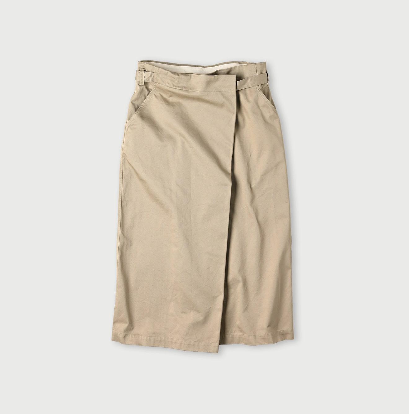 45R Two-ply Chino Wrap Skirt - Image 1