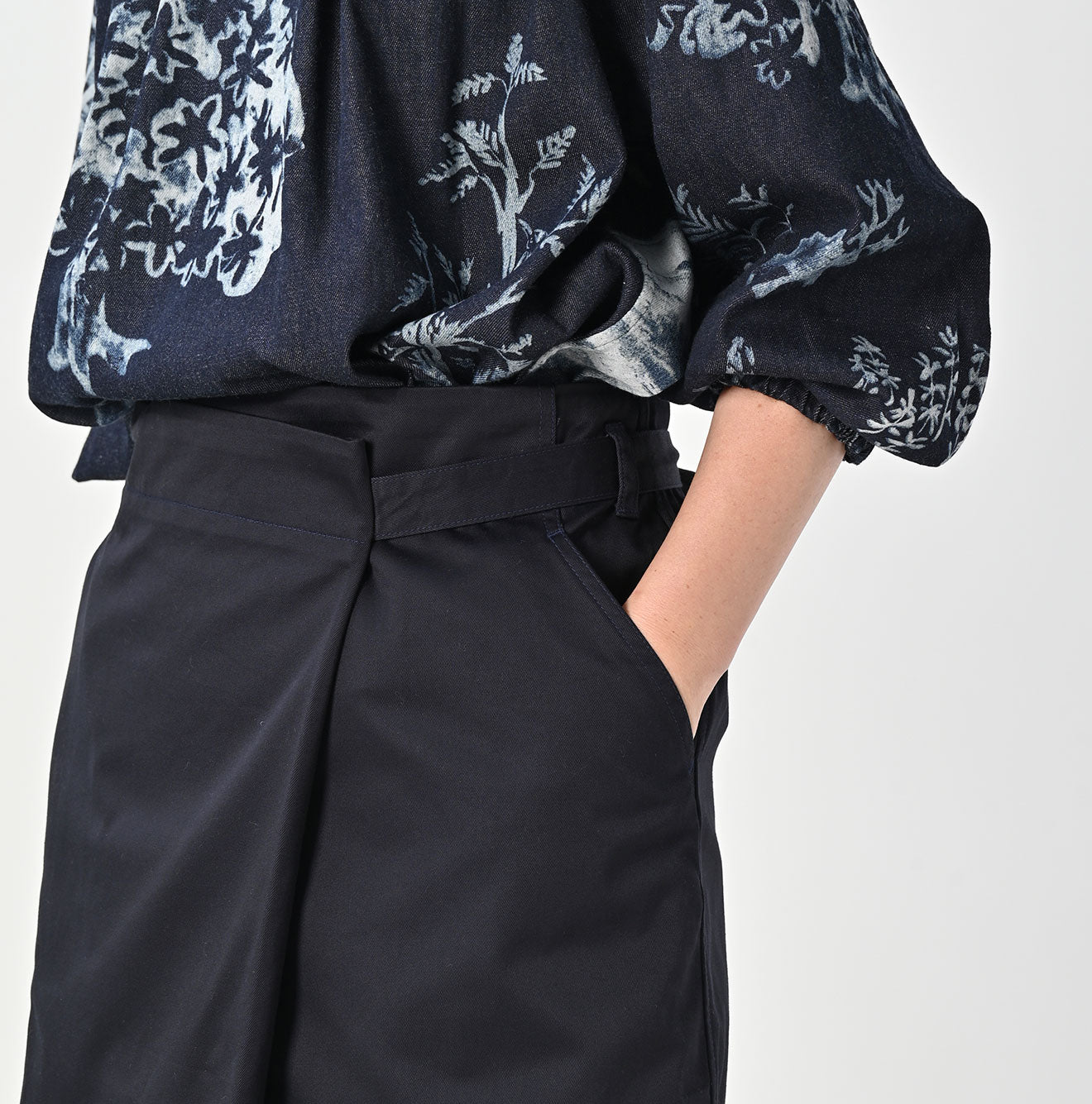 45R Two-ply Chino Wrap Skirt