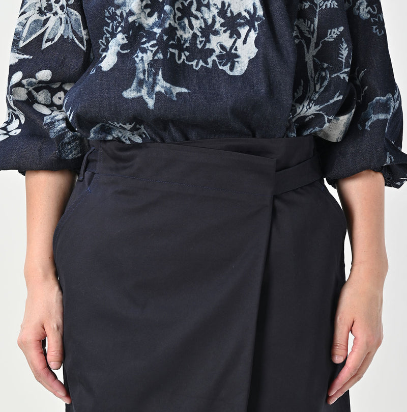 45R Two-ply Chino Wrap Skirt - Image 10