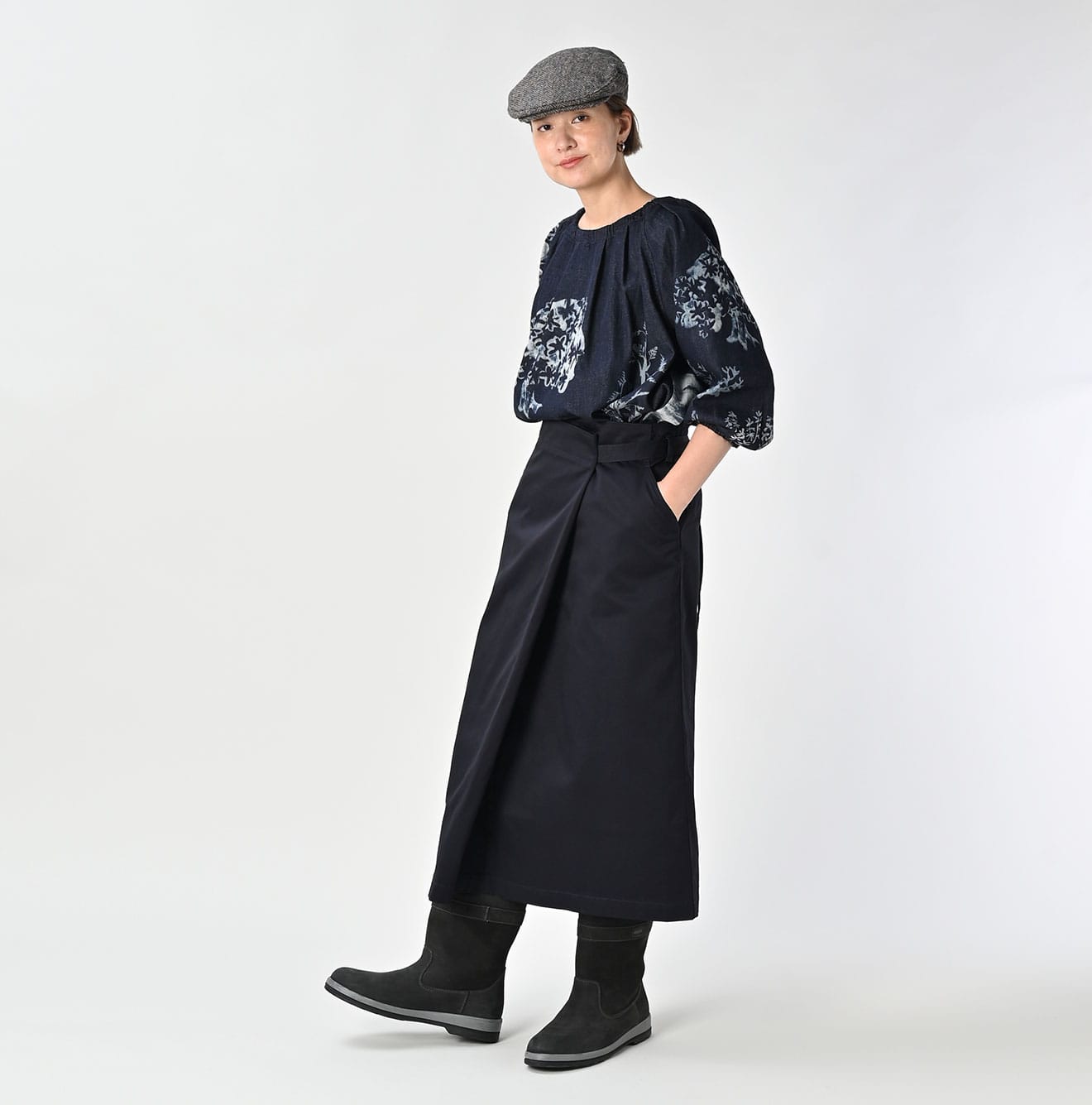 45R Two-ply Chino Wrap Skirt - Image 4