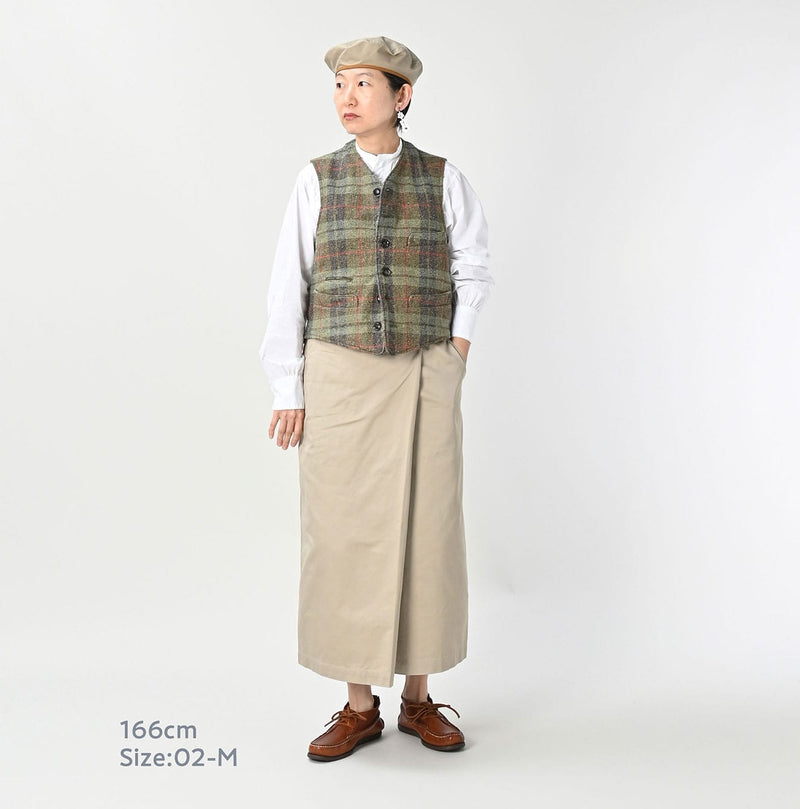 45R Two-ply Chino Wrap Skirt