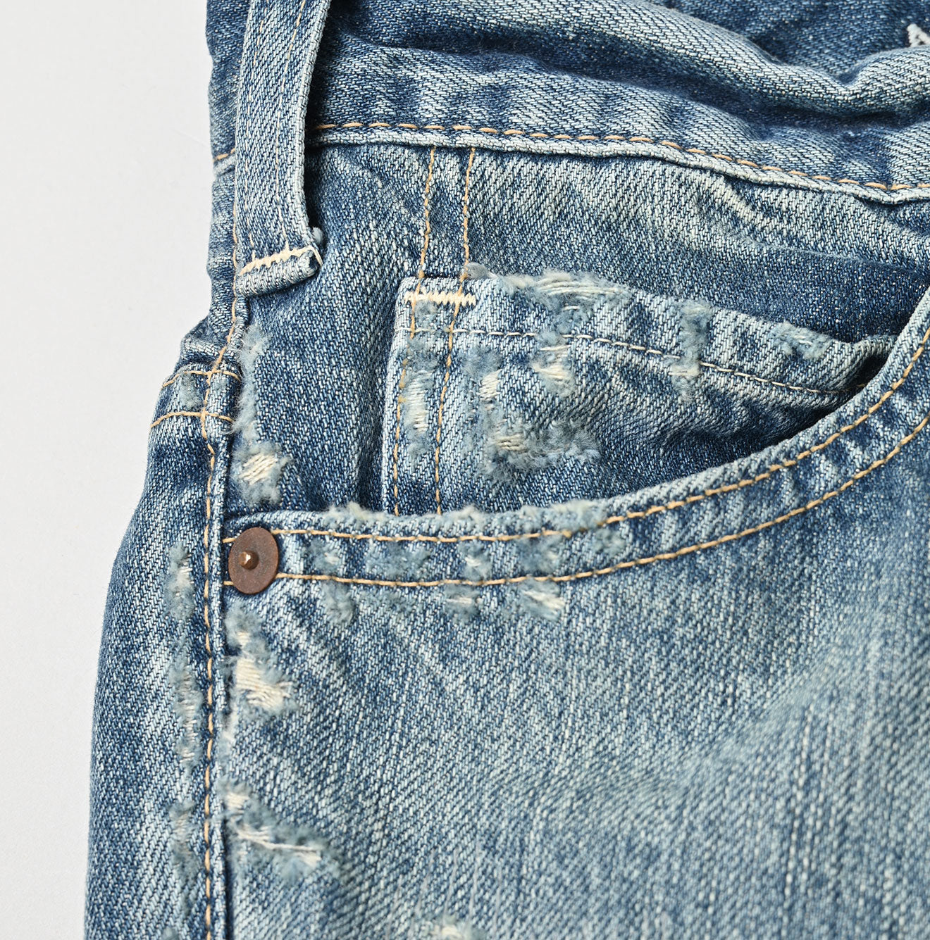 Rye Mugi Denim Crosby5 Heavy Distressed Finish - Image 19