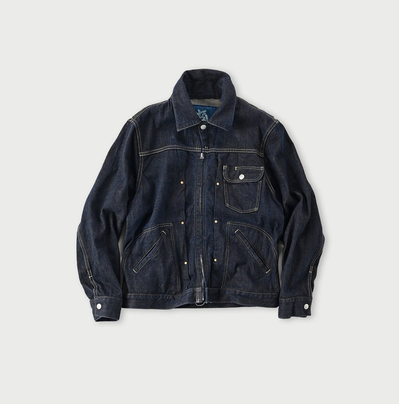 45R Sumi Ai Indigo Light Oz 908 Crosby Jacket Nou - Image 1