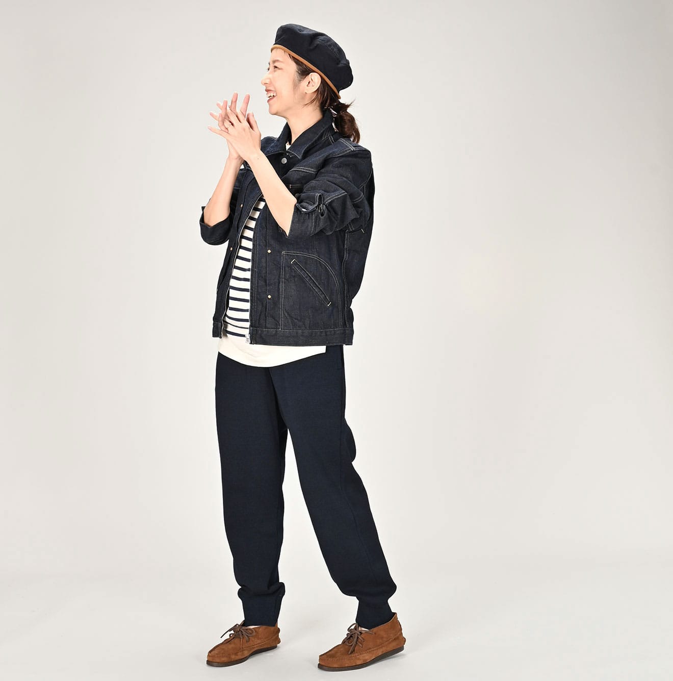 45R Sumi Ai Indigo Light Oz 908 Crosby Jacket Nou