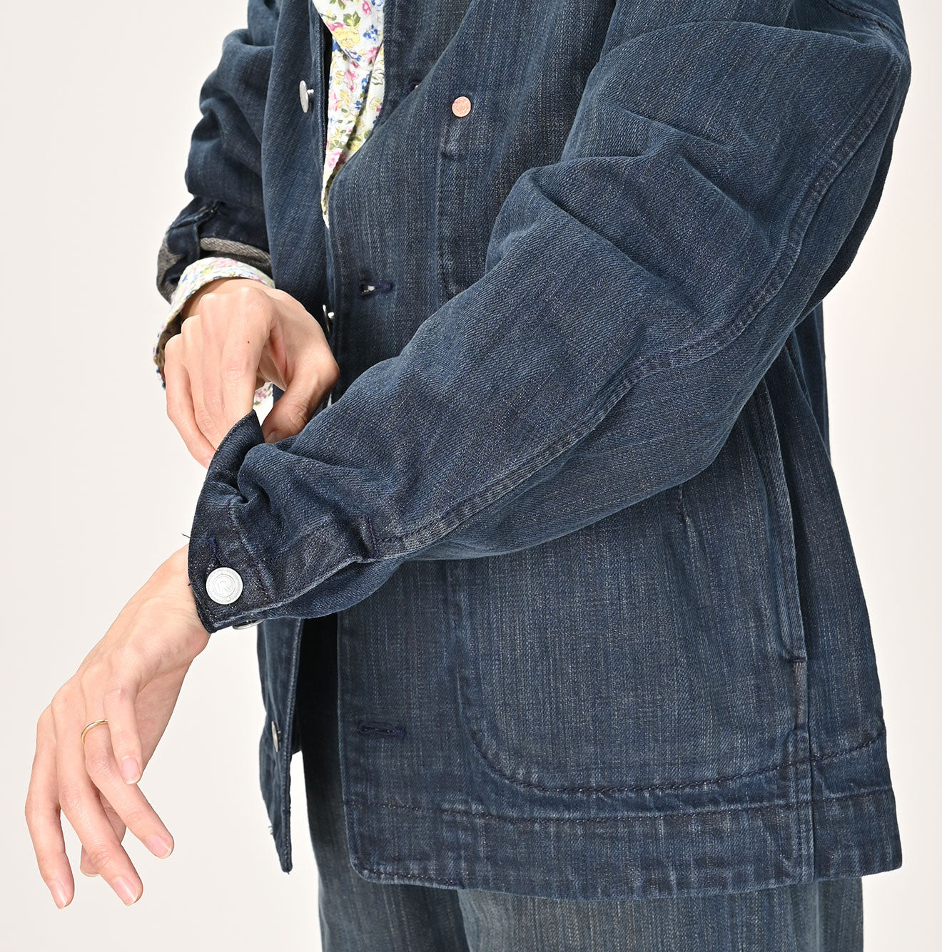 45R Futatabi6.5 Sumi Ai 908 Crosby Coverall Distressed