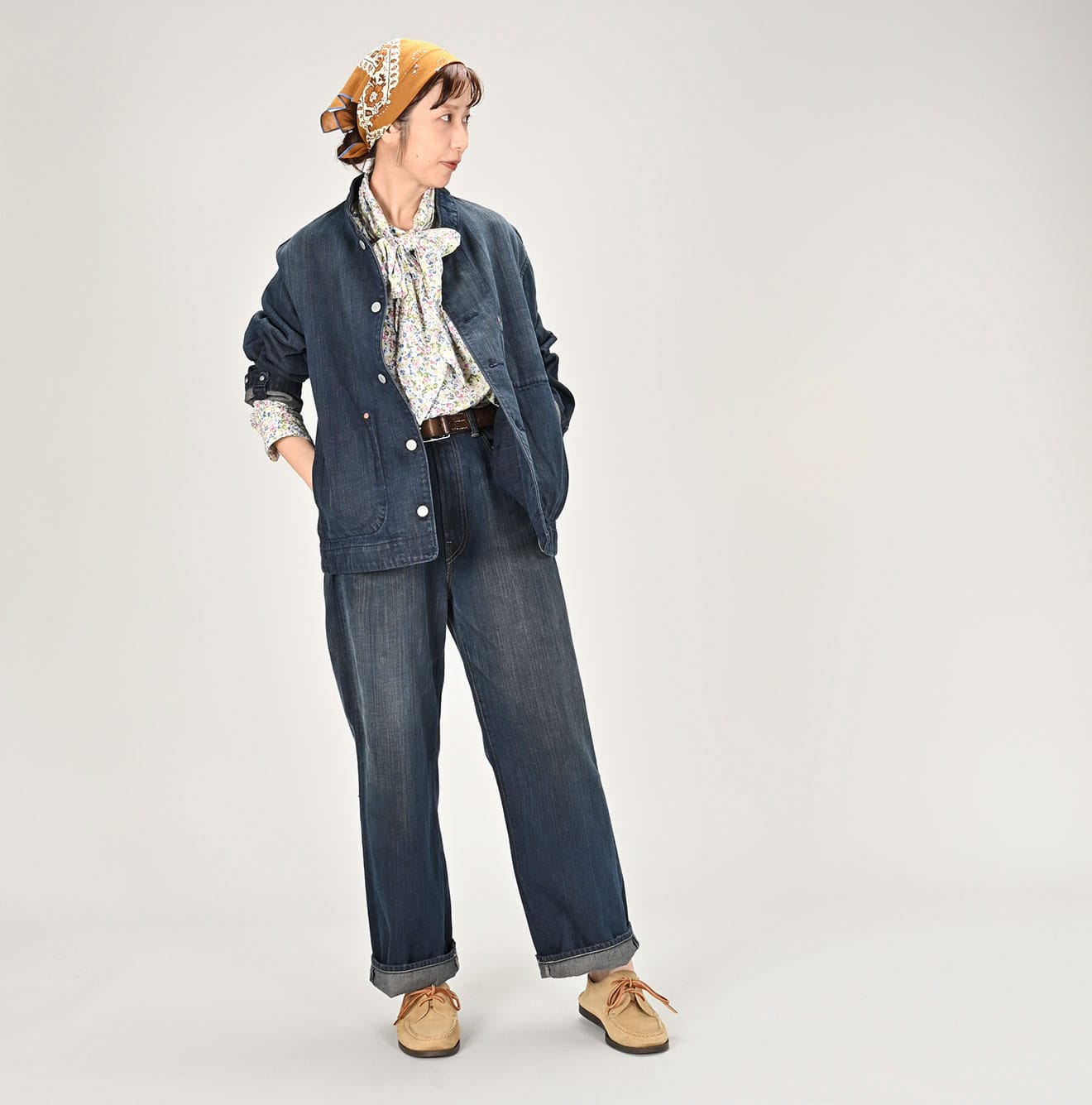 45R Futatabi6.5 Sumi Ai 908 Crosby Coverall Distressed