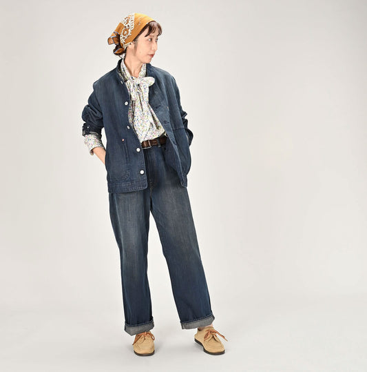 45R Futatabi6.5 Sumi Ai 908 Crosby Coverall Distressed