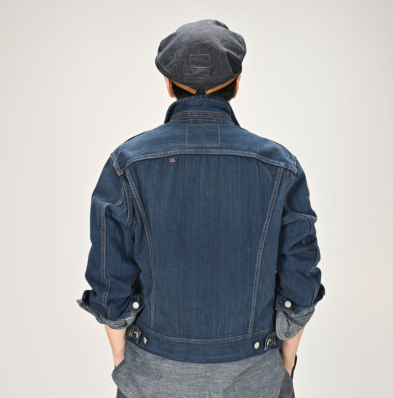 45R Sumi Ai Indigo Light Oz 908 Hikohime Jacket Distressed
