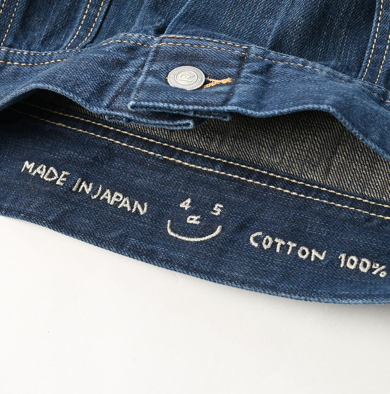 45R Sumi Ai Indigo Light Oz 908 Hikohime Jacket Distressed