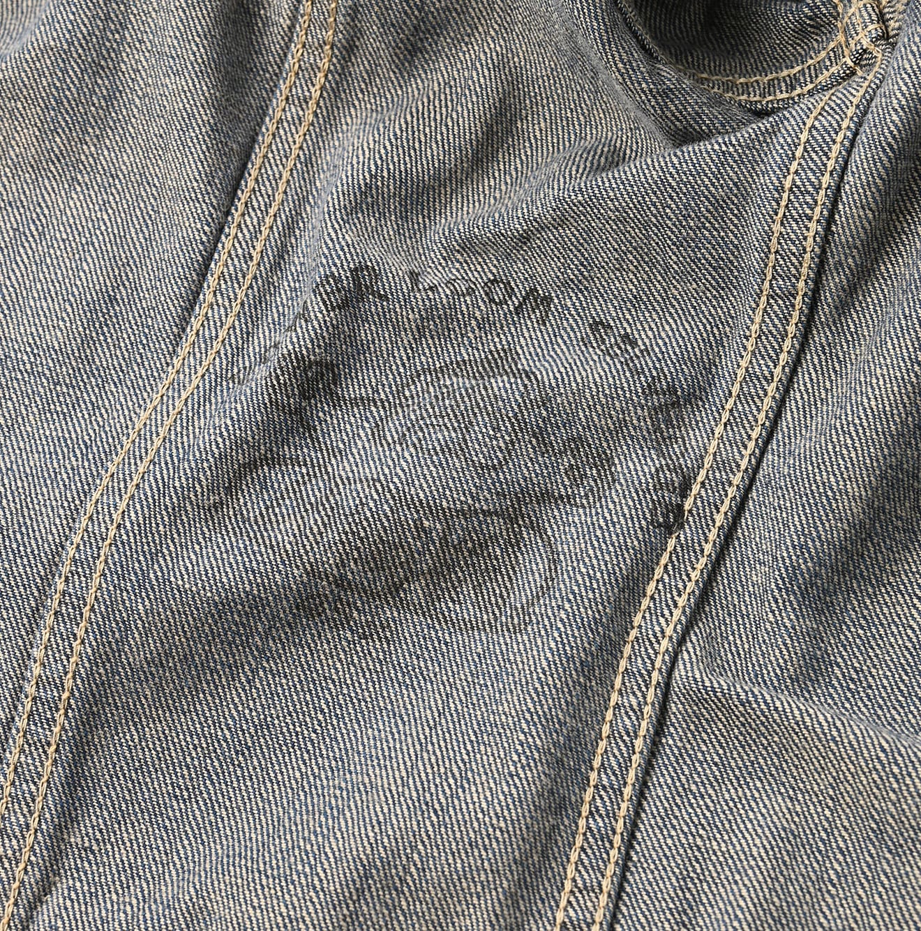 45R Sumi Ai Indigo Light Oz 908 Hikohime Jacket Distressed