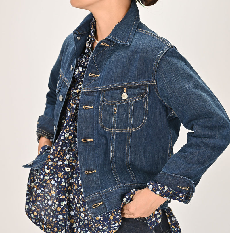45R Sumi Ai Indigo Light Oz 908 Hikohime Jacket Distressed