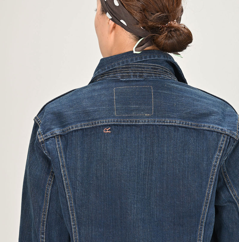45R Sumi Ai Indigo Light Oz 908 Hikohime Jacket Distressed