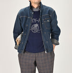 45R Sumi Ai Indigo Light Oz Crosby Jacket Distressed