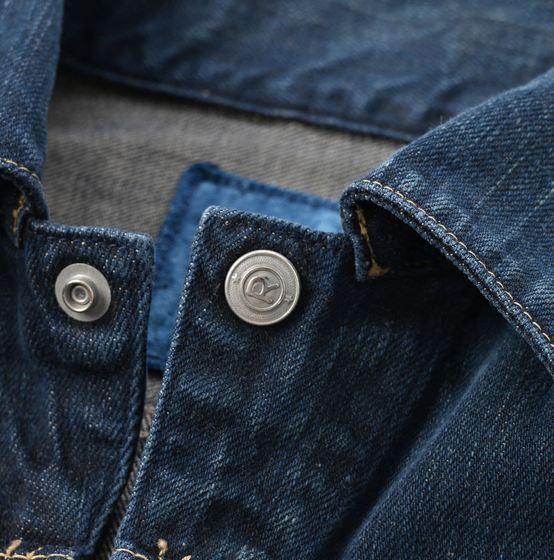 45R Sumi Ai Indigo Light Oz Crosby Jacket Distressed - Image 13
