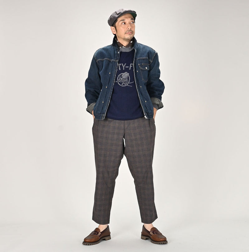 45R Sumi Ai Indigo Light Oz Crosby Jacket Distressed