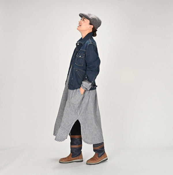 45R Sumi Ai Indigo Light Oz Crosby Jacket Distressed