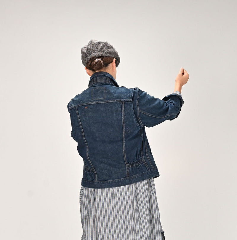 45R Sumi Ai Indigo Light Oz Crosby Jacket Distressed - Image 7