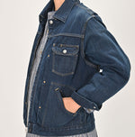 45R Sumi Ai Indigo Light Oz Crosby Jacket Distressed