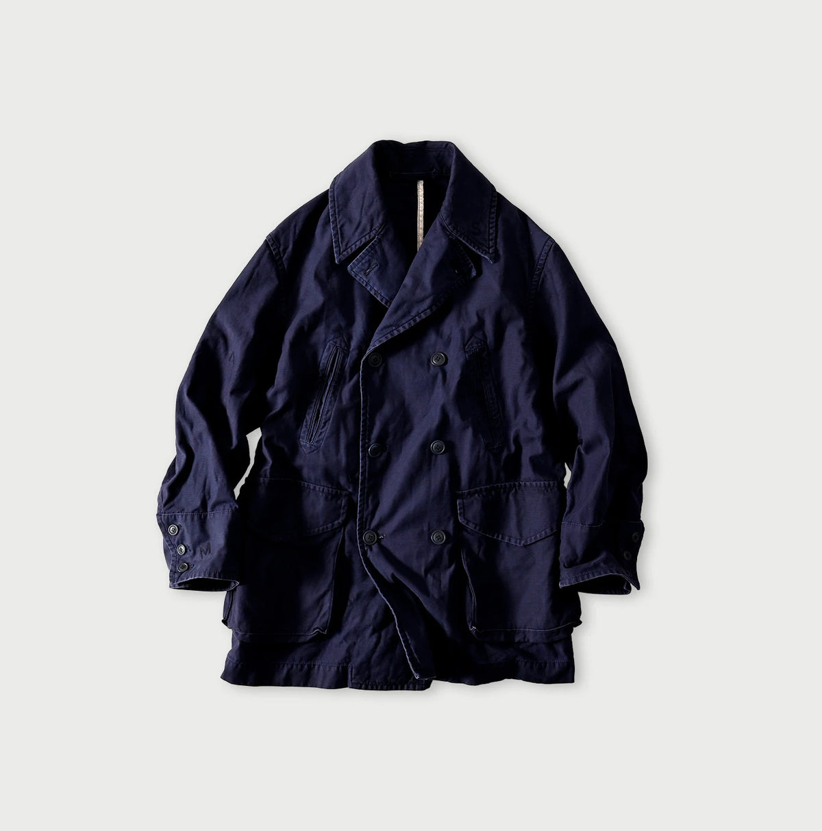45R Futatabi Back Sateen P-Coat (45RPM STUDIO Embroidery) - Image 1