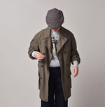 45R Futatabi Back Sateen P-Coat (45RPM STUDIO Embroidery)