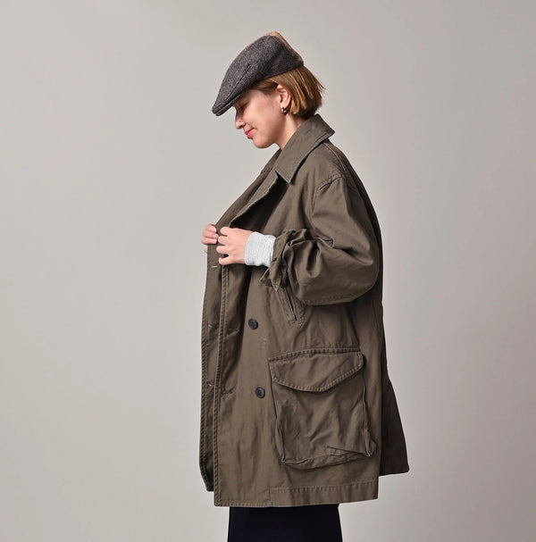 45R Futatabi Back Sateen P-Coat (45RPM STUDIO Embroidery)