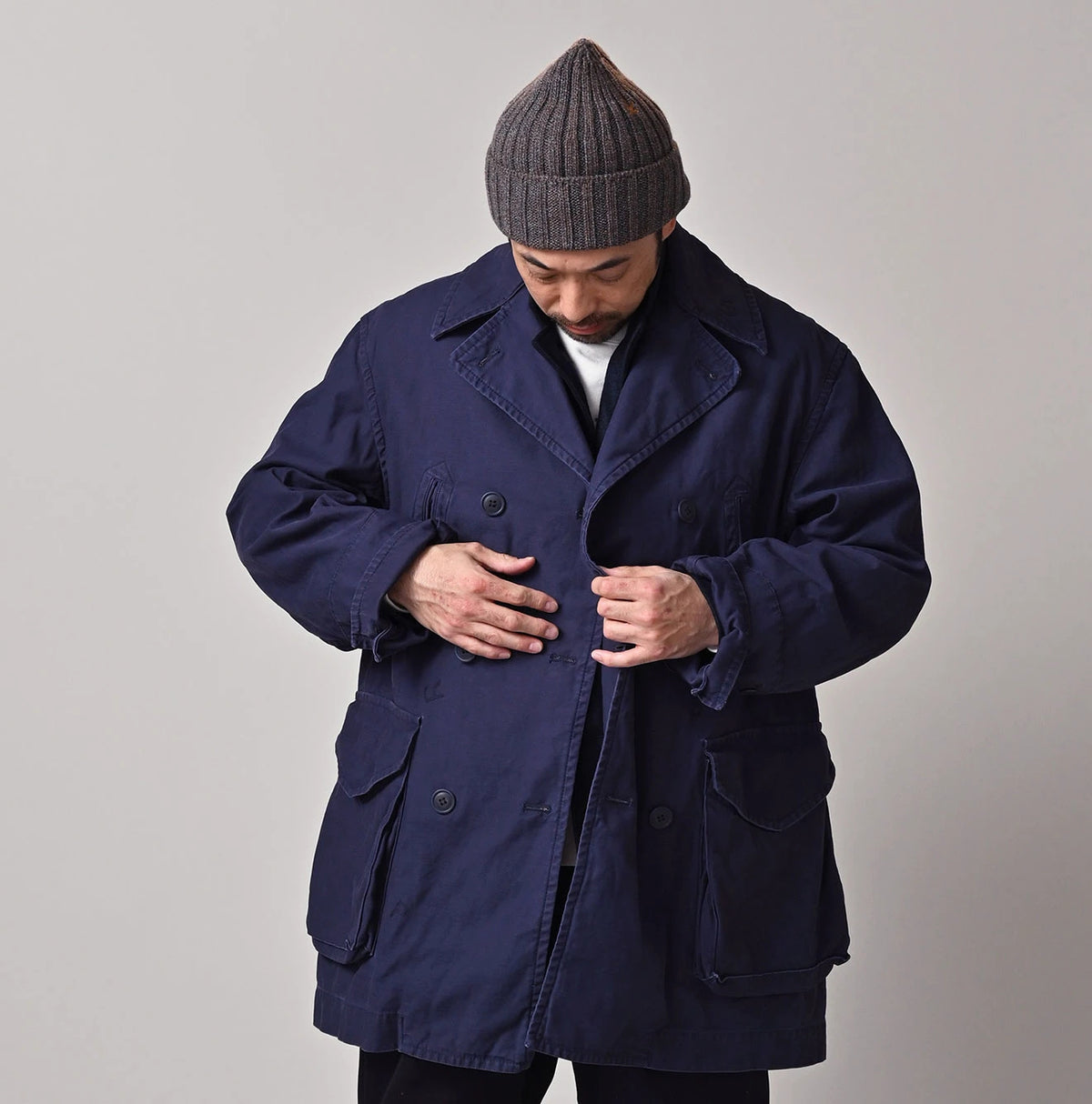 45R Futatabi Back Sateen P-Coat (45RPM STUDIO Embroidery) - Image 9