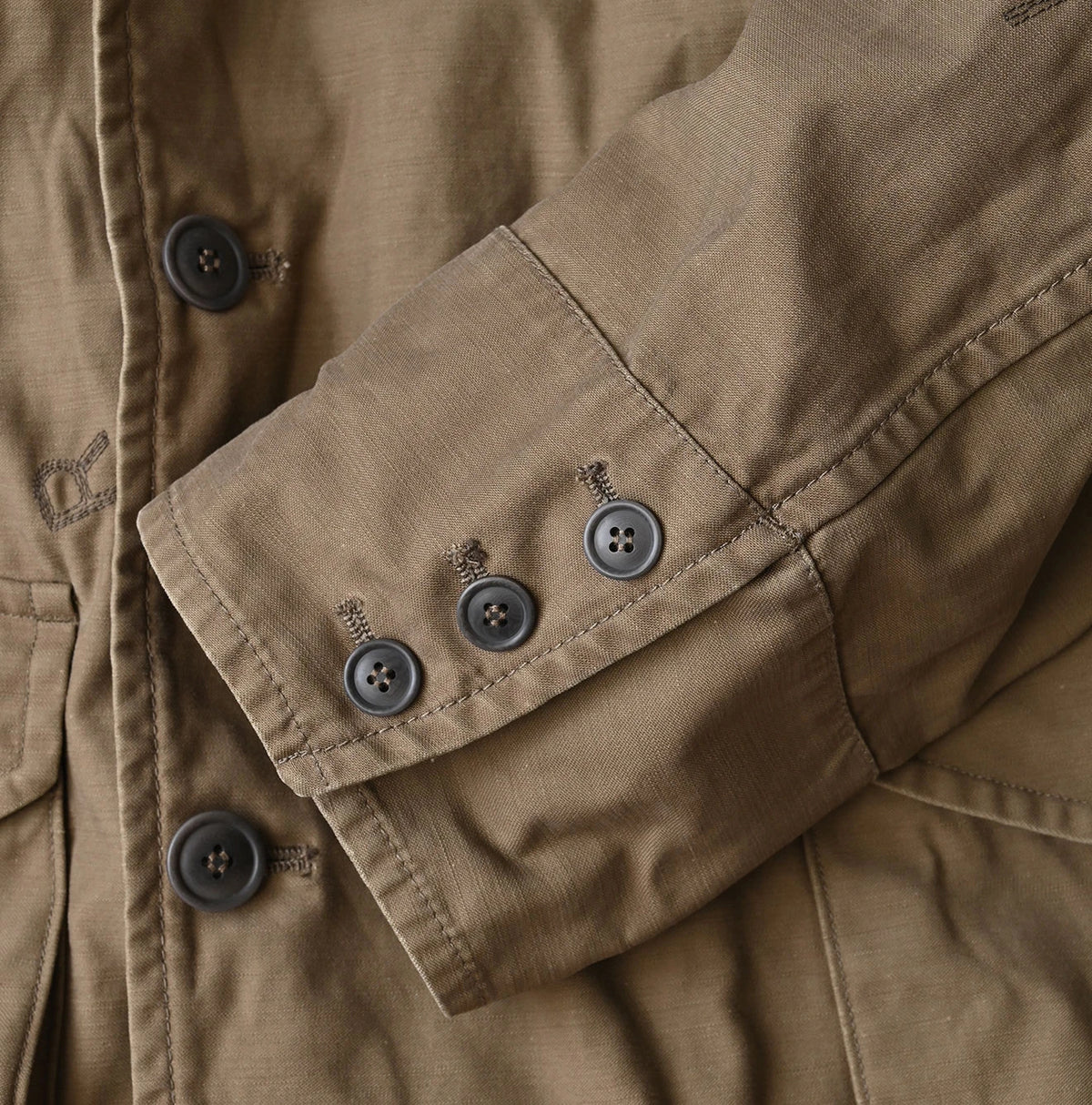 45R Futatabi Back Sateen P-Coat (45RPM STUDIO Embroidery)