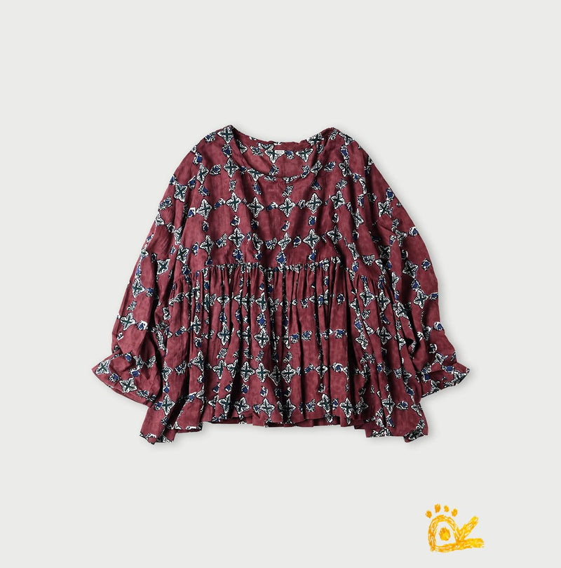 45R ONEONE Khadi Gathered Blouse