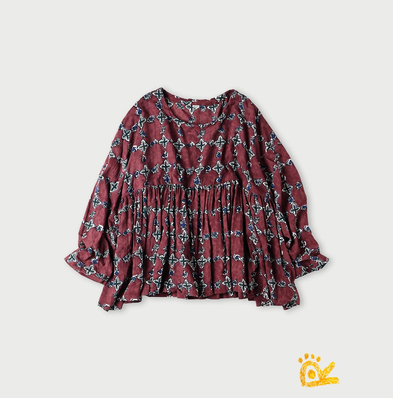 45R ONEONE Khadi Gathered Blouse