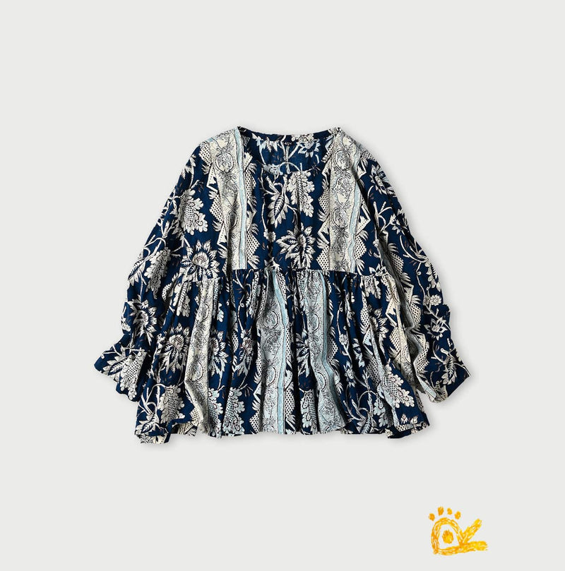 45R ONEONE Khadi Gathered Blouse
