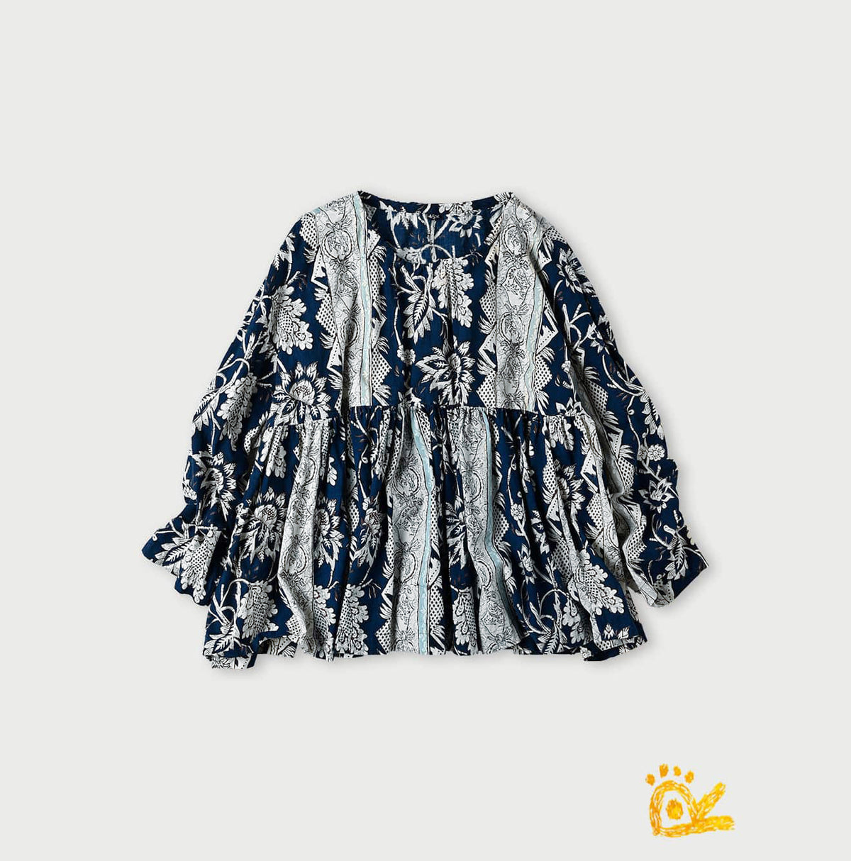 ONEONE Khadi Gathered Blouse