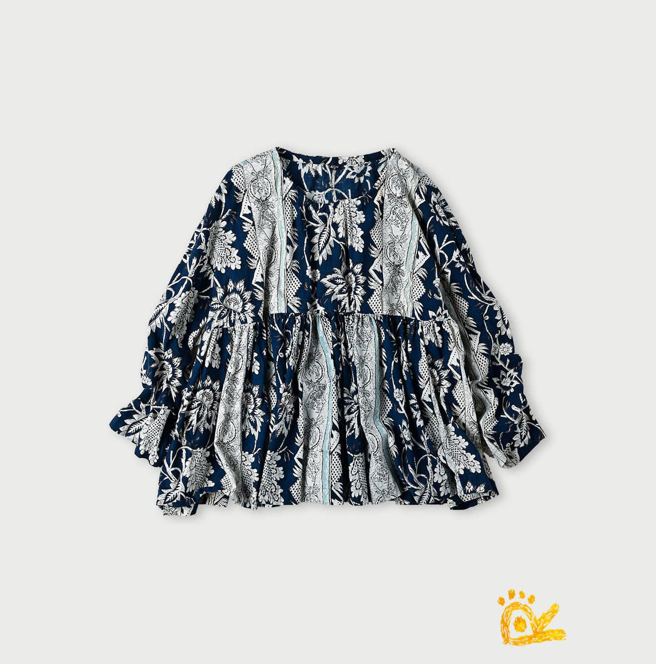 ONEONE Khadi Gathered Blouse