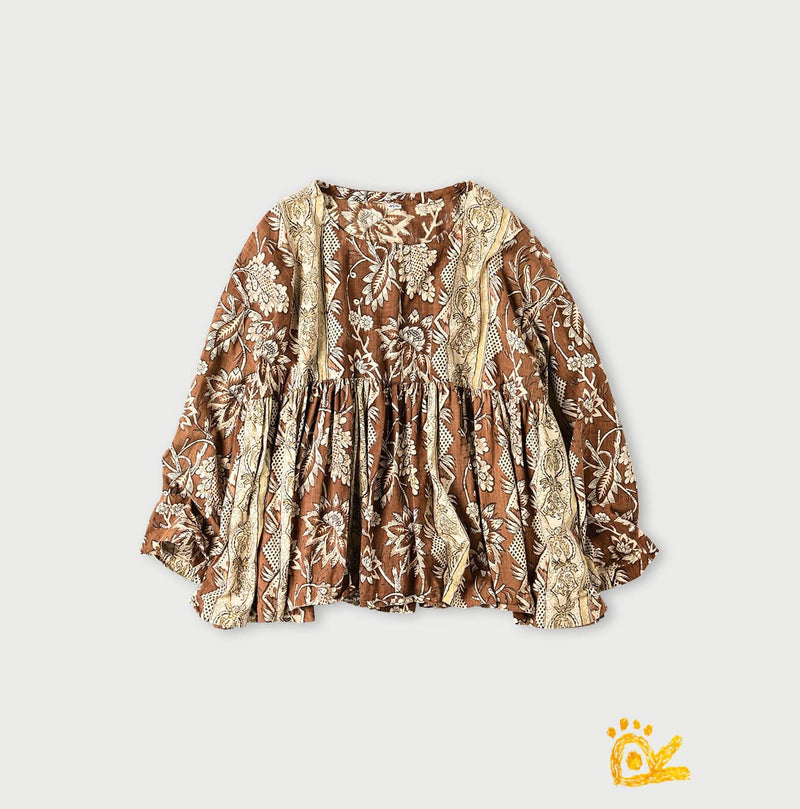 45R ONEONE Khadi Gathered Blouse