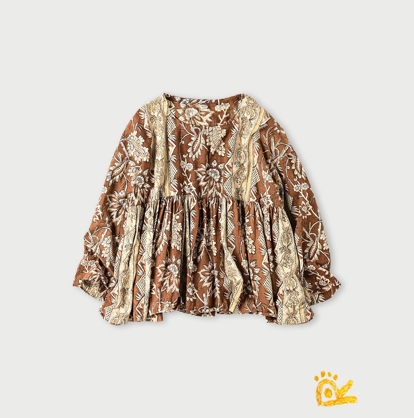 45R ONEONE Khadi Gathered Blouse