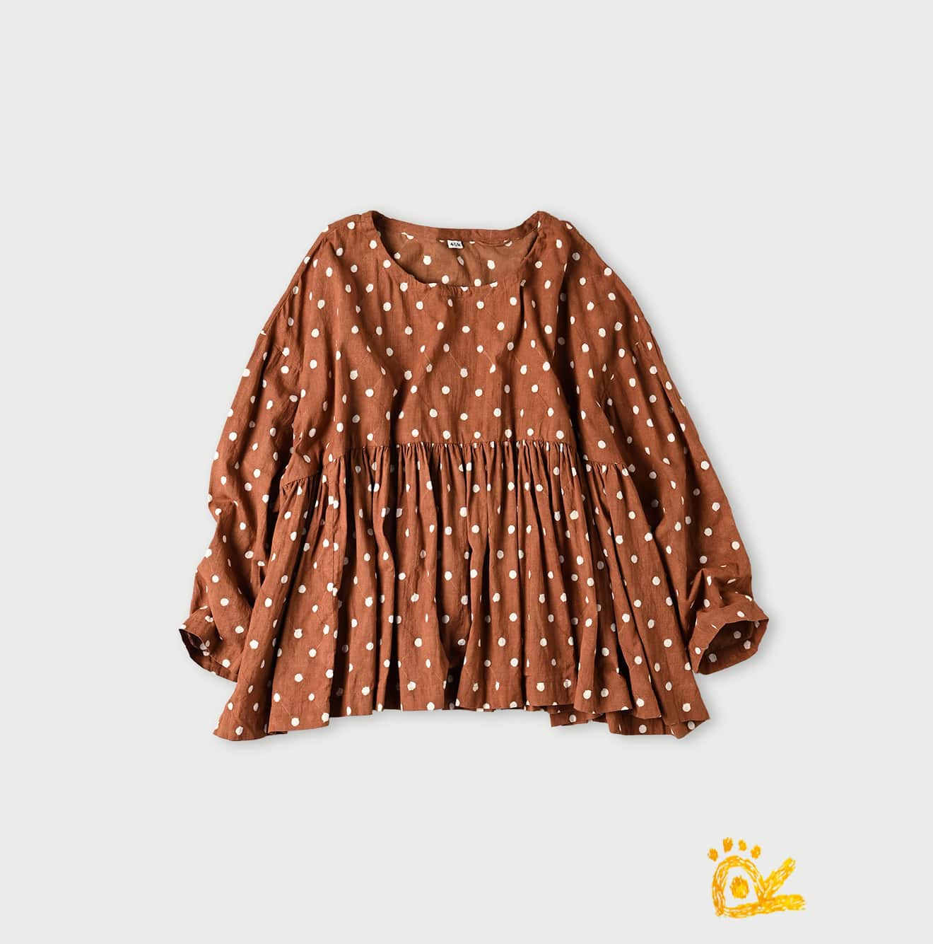 45R ONEONE Khadi Gathered Blouse - Image 4