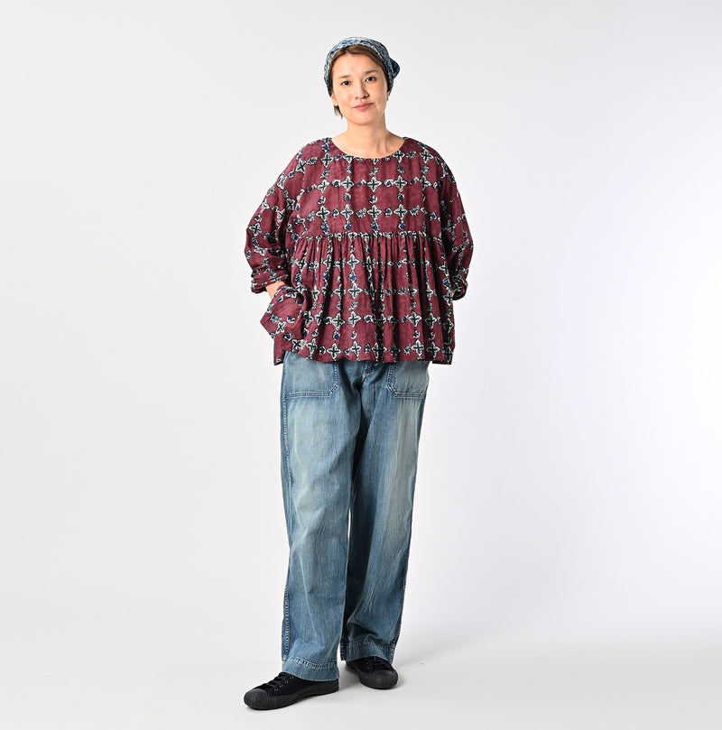 45R ONEONE Khadi Gathered Blouse - Image 6