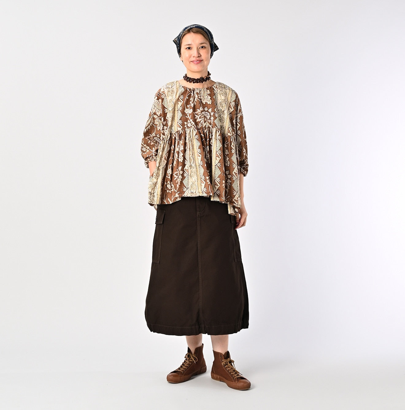 45R ONEONE Khadi Gathered Blouse - Image 7