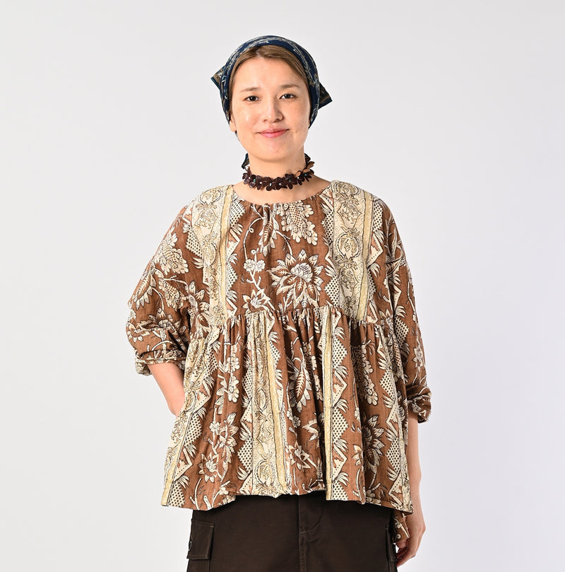 45R ONEONE Khadi Gathered Blouse