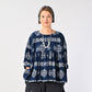 45R ONEONE Ai Indigo Khadi Gathered Blouse