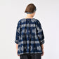 45R ONEONE Ai Indigo Khadi Gathered Blouse
